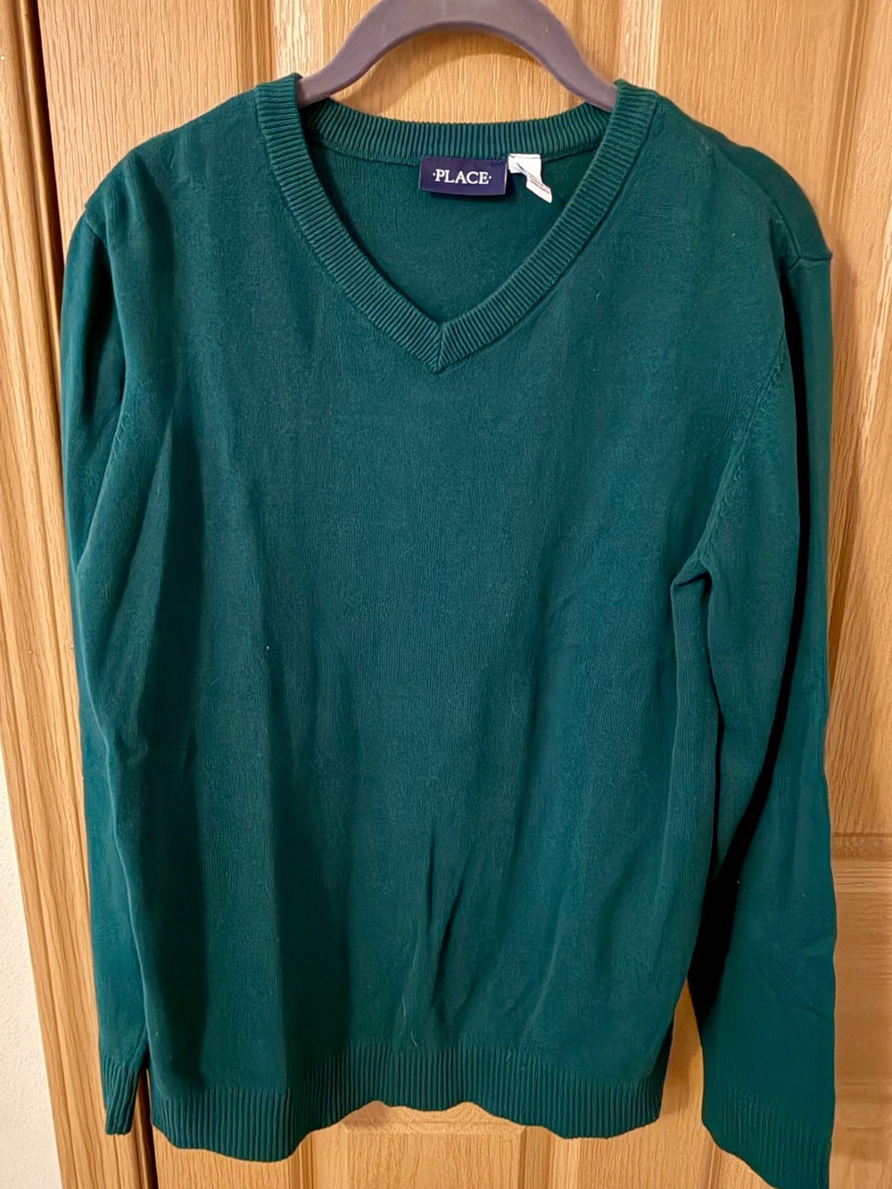 PLACE mid’s v-Neck Sweater in Forest Green